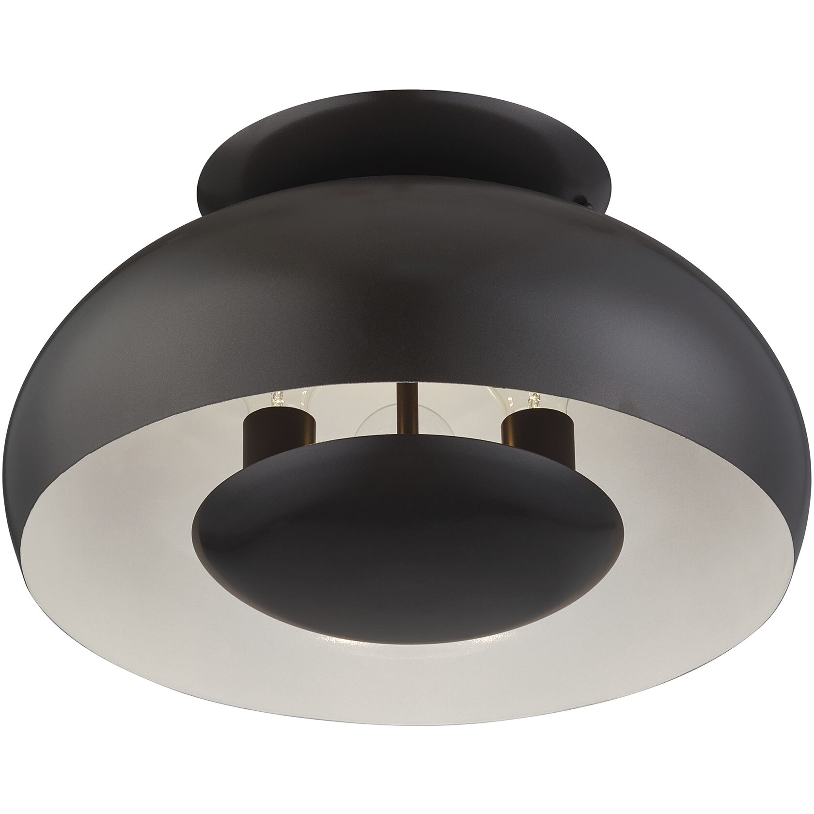 Domma 3 Light 17 inch English Bronze Semi Flush Mount Ceiling Light, Large