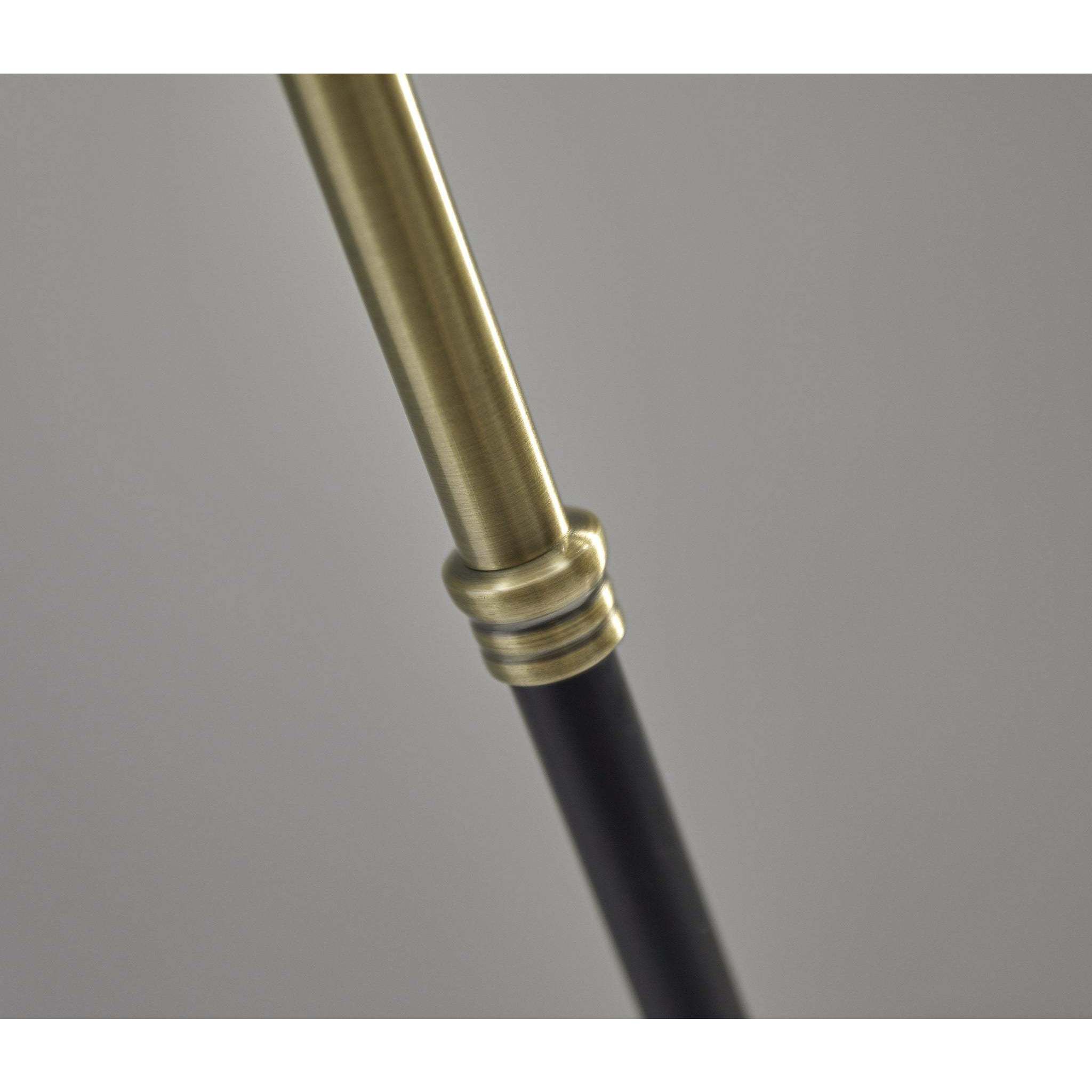 Bergen 59 inch 100.00 watt Black and Antique Brass Floor Lamp Portable Light 