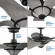 Mesilla 60 inch Flat Black with Grey Weathered Wood Blades Outdoor Ceiling Fan