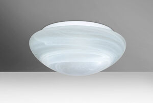 Bobbi 12 2 Light 12 inch Flush Mount Ceiling Light in Incandescent, Marble Glass