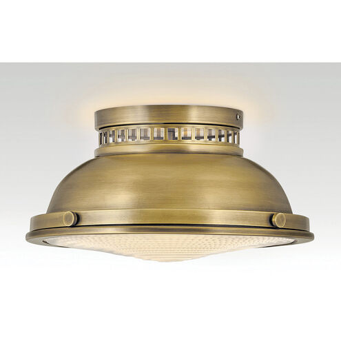 Emery LED 12.75 inch Heritage Brass Indoor Flush Mount Ceiling Light
