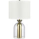 Park Plaza 21 inch 150 watt Clear Table Lamp Portable Light