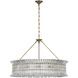 AERIN Rhine LED 36 inch Hand-Rubbed Antique Brass Ring Chandelier Ceiling Light