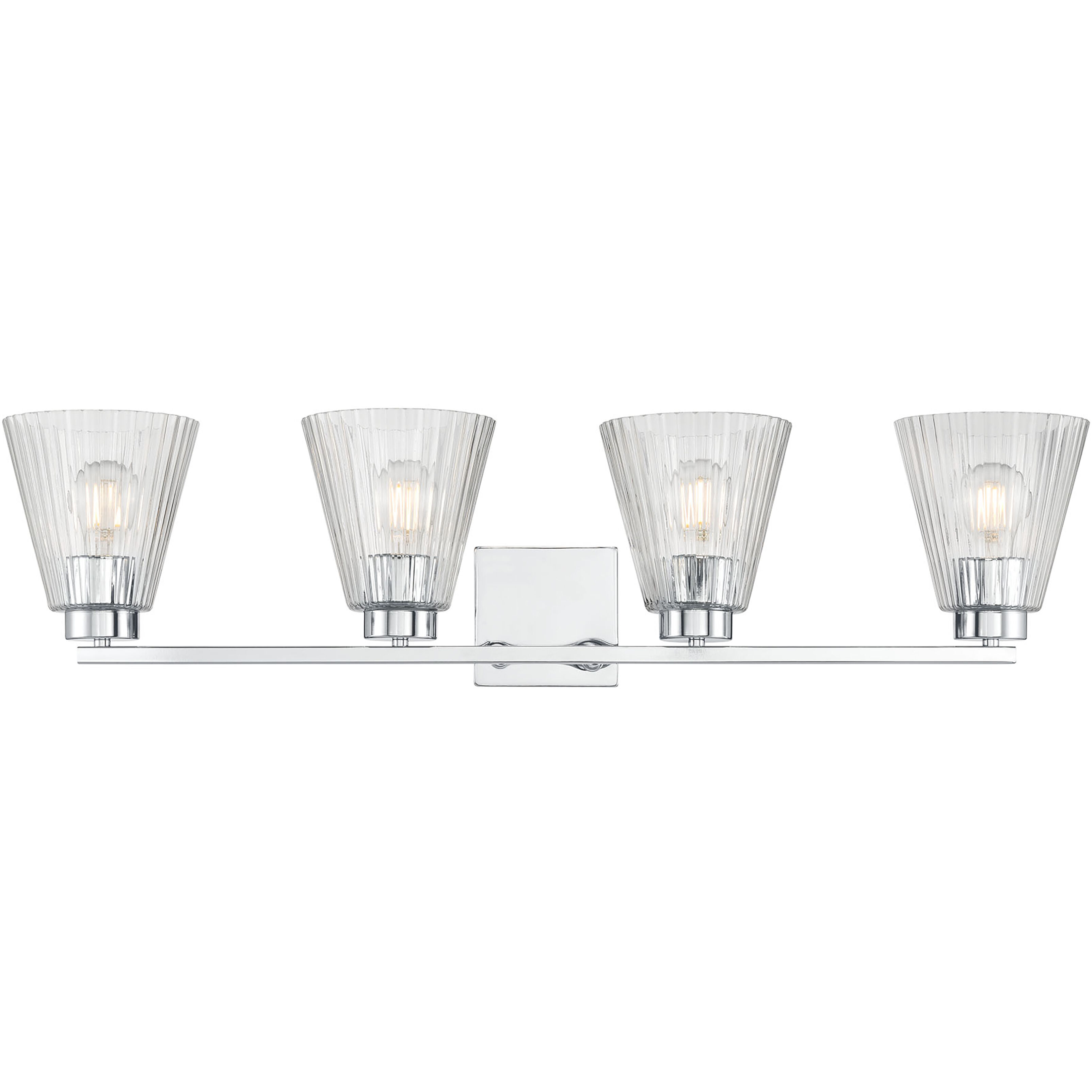 Riville 4 Light 31.75 inch Chrome Bathroom Vanity Light Wall Light