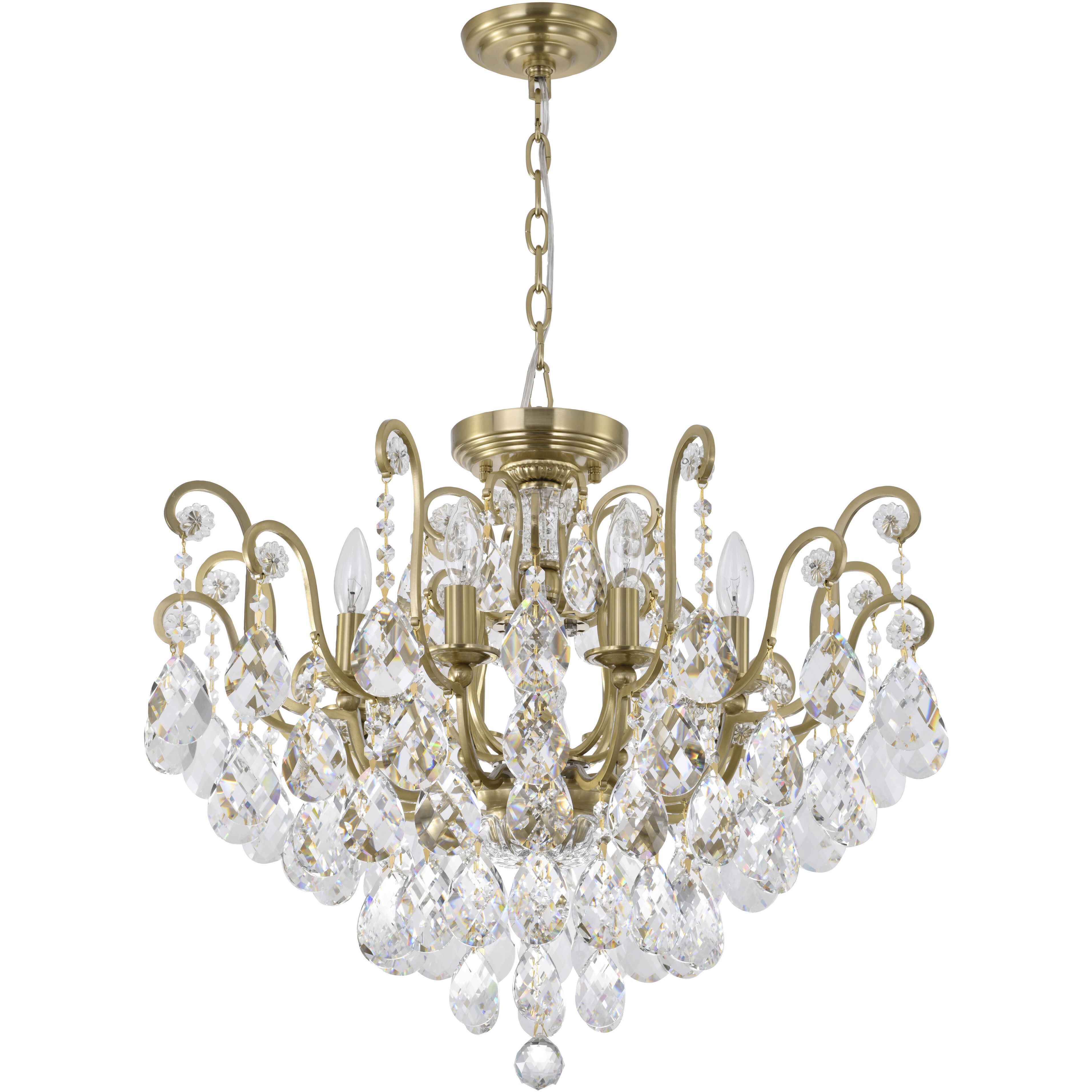 Canada 8 Light 25.5 inch Antique Brass Chandelier Ceiling Light, Gold Frame