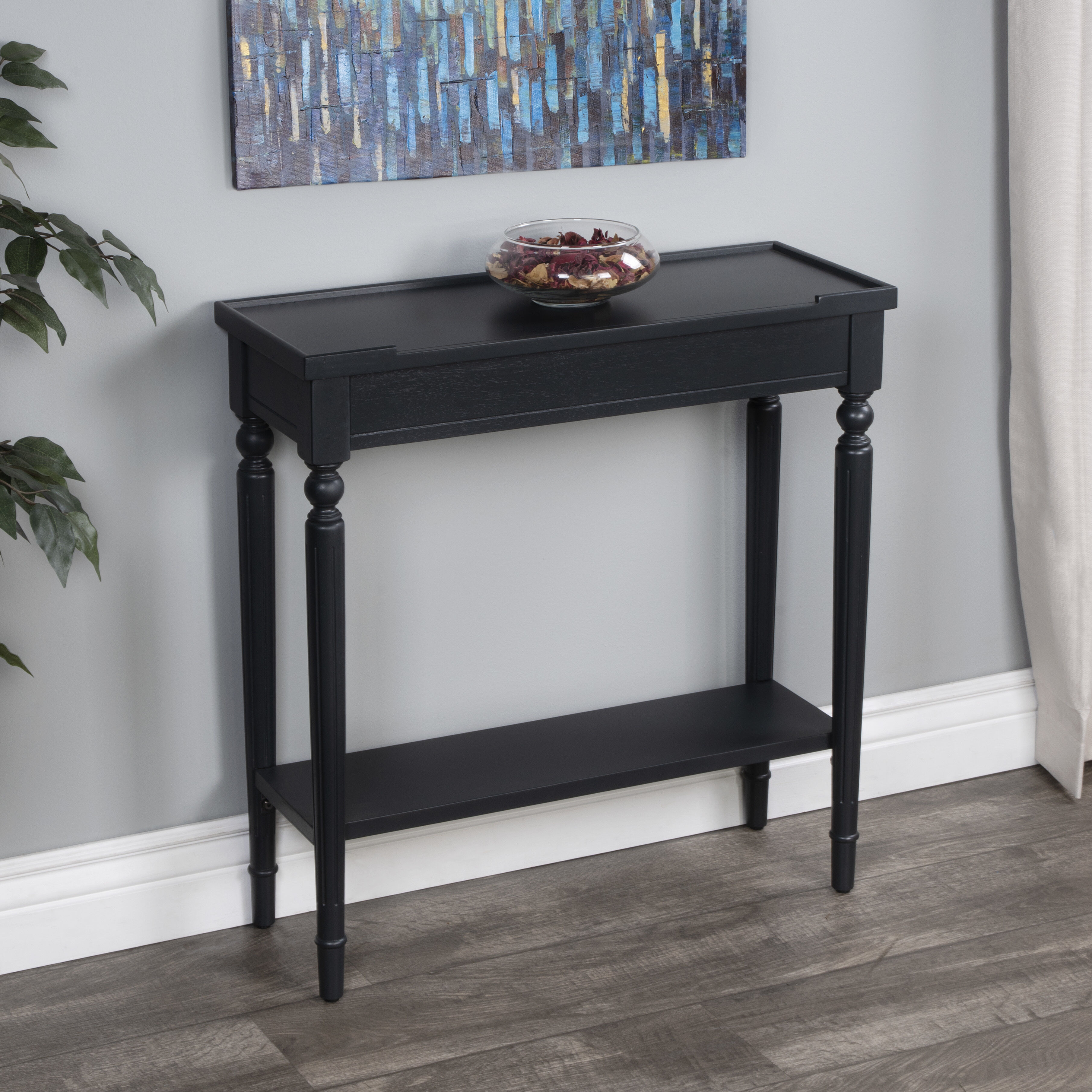 Masterpiece Aubrey  29 X 11 inch Plum Black Console/Sofa Table