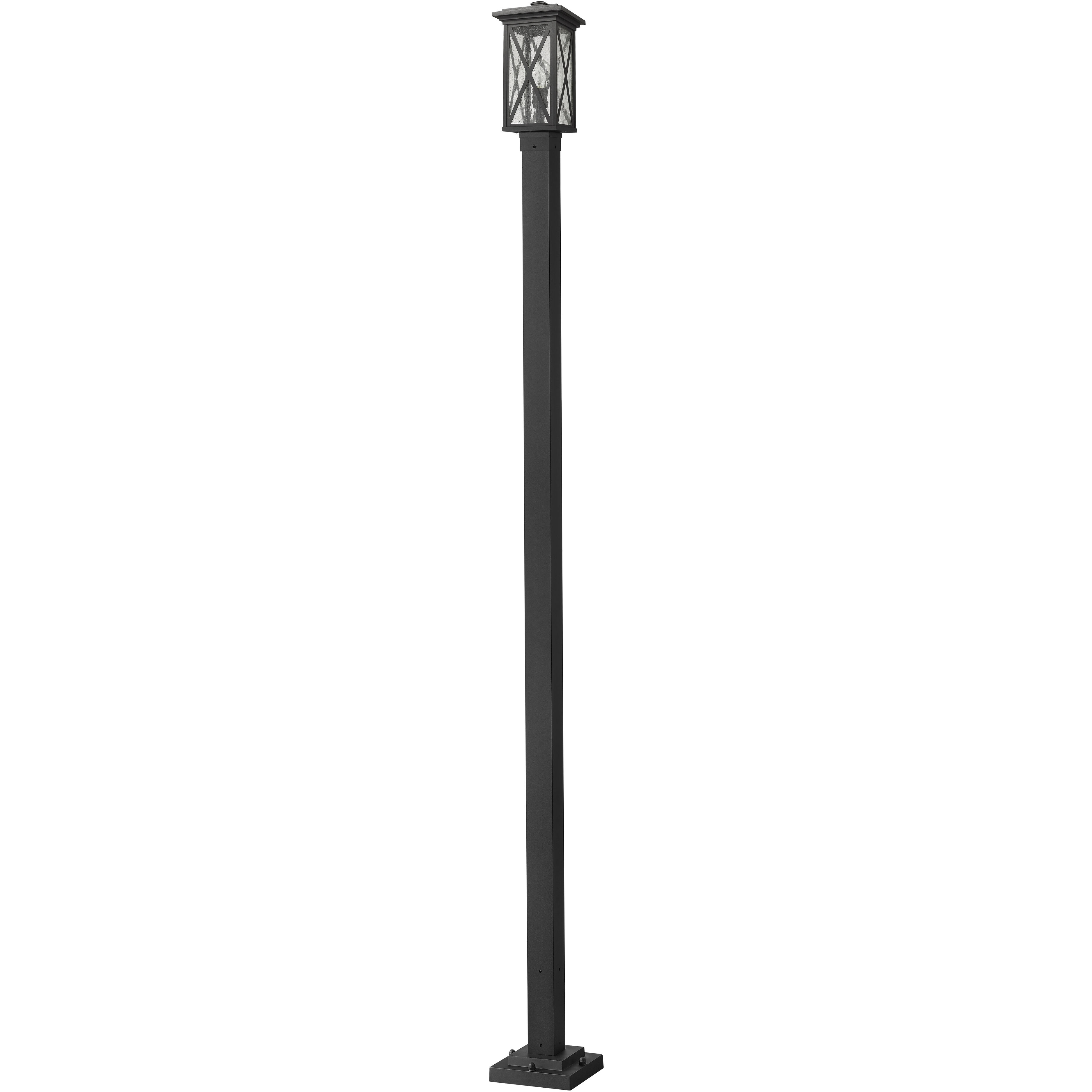 Brookside 1 Light 109.75 inch Black Outdoor Post Mounted Fixture