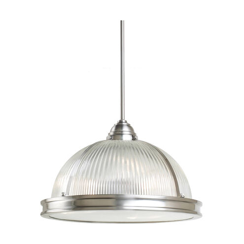 Pratt Street Prismatic 3 Light 16.25 inch Brushed Nickel Pendant Ceiling Light