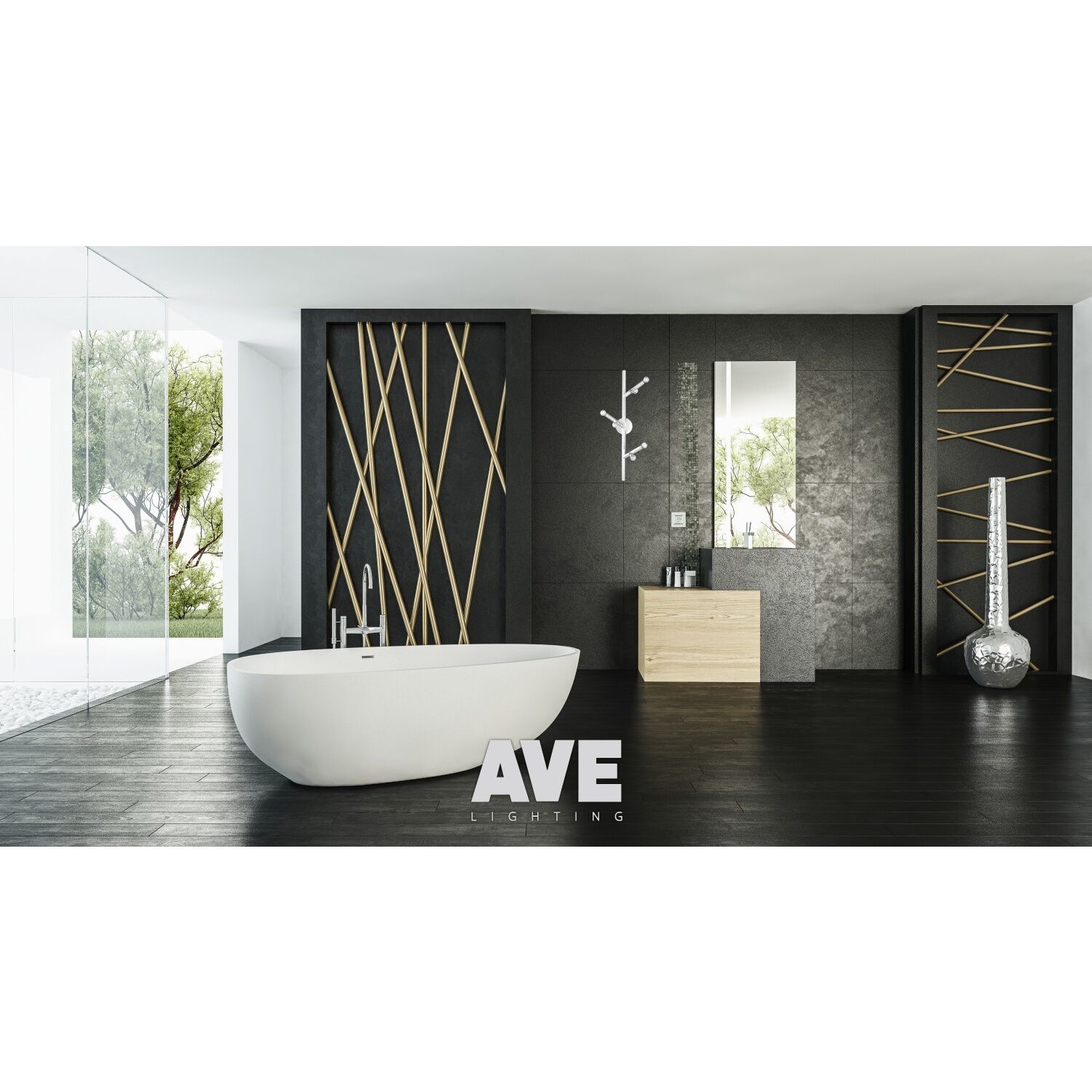 Oaks Wall Sconce Wall Light in Polished Nickel