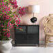 Vitrino 33.5 X 30 inch Black 4 Door Side Table