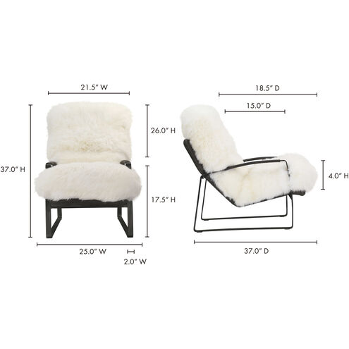 Hanly White Accent Chair