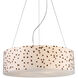 Modern Organics 5 Light 24 inch White with Brown and Polished Chrome Chandelier Ceiling Light