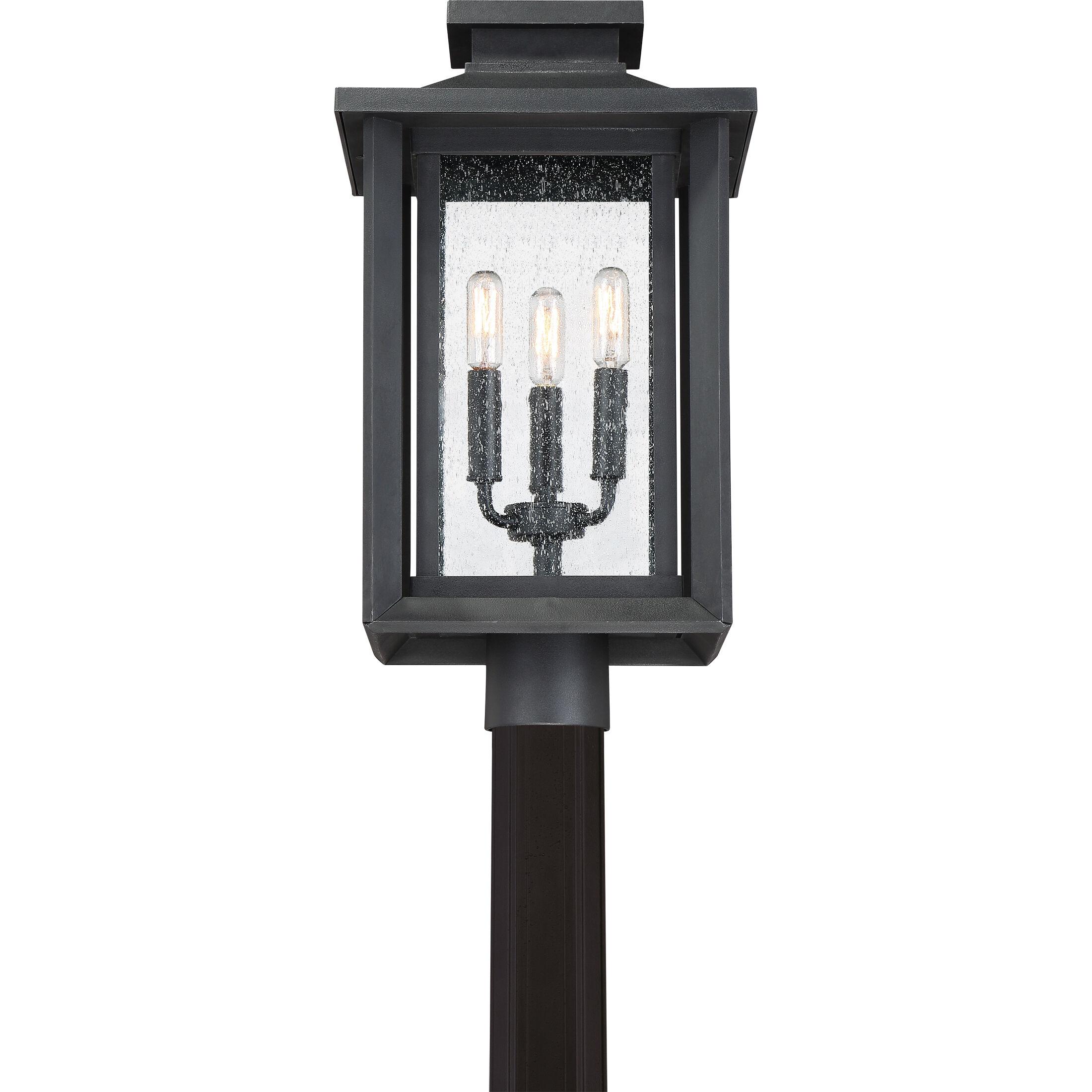 Wakefield 3 Light 19 inch Earth Black Outdoor Post Lantern