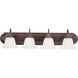 Essentials - 801x 4 Light 30 inch Oil Rubbed Bronze Bath Vanity Wall Light in Marble