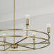 Fuller 6 Light 28 inch Aged Brass Chandelier Ceiling Light