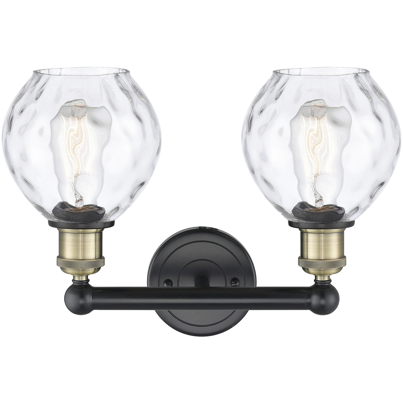 Waverly 2 Light 15 inch Black Antique Brass Bath Vanity Light Wall Light