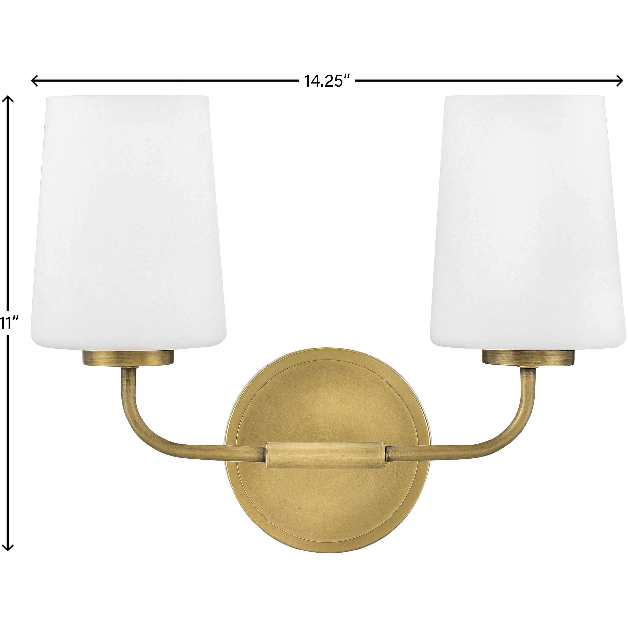 Kline LED 14.25 inch Heritage Brass Bath Light Wall Light