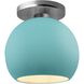 Radiance 1 Light 10 inch Reflecting Pool and Brushed Nickel Semi Flush Ceiling Light