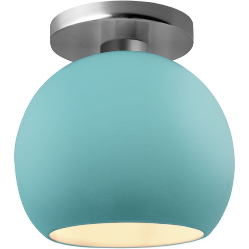 Radiance 1 Light 10 inch Reflecting Pool and Brushed Nickel Semi Flush Ceiling Light
