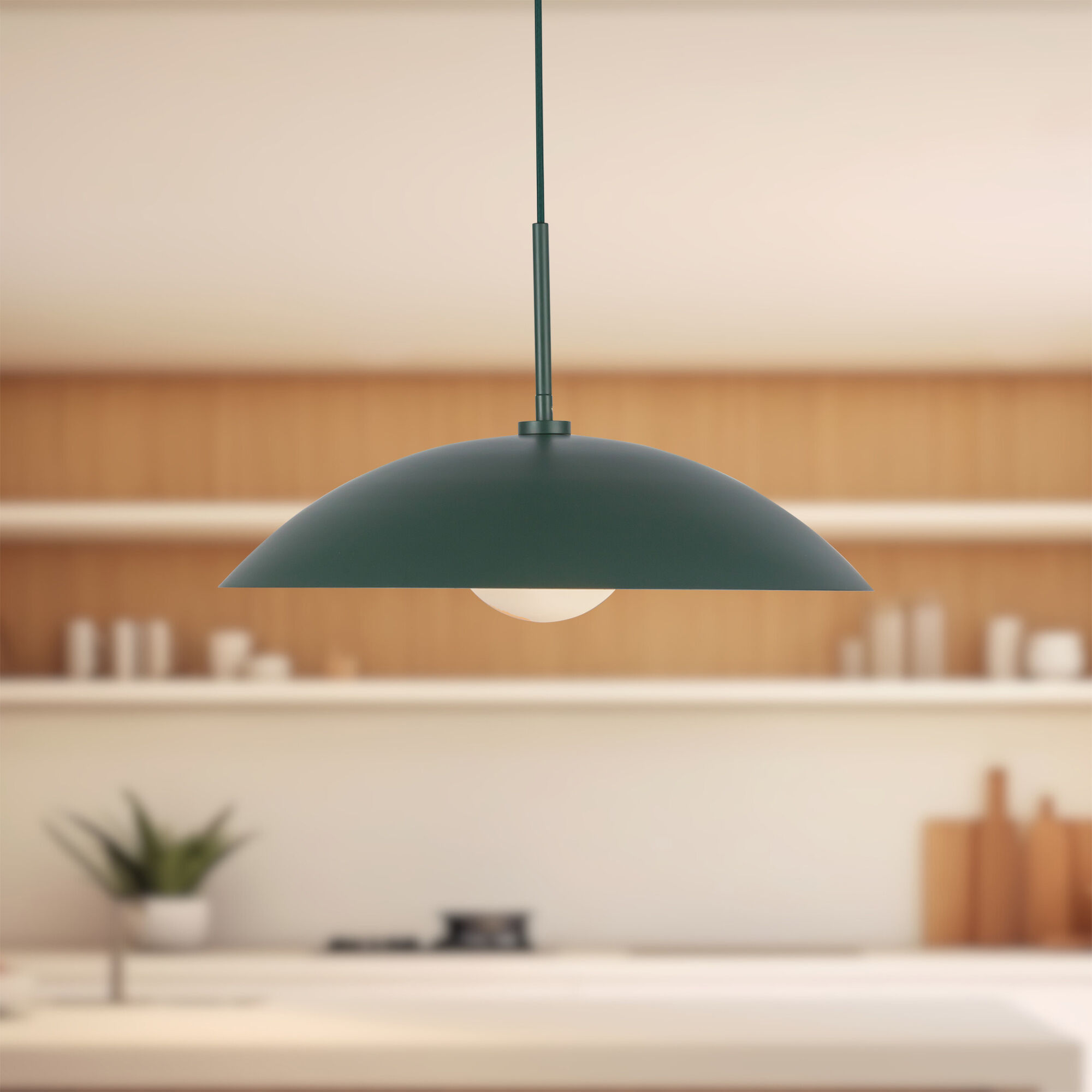 Regent Pendant Ceiling Light in Pine Green