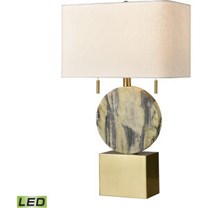 Carrin 26 inch 60.00 watt Honey Brass with Green Table Lamp Portable Light