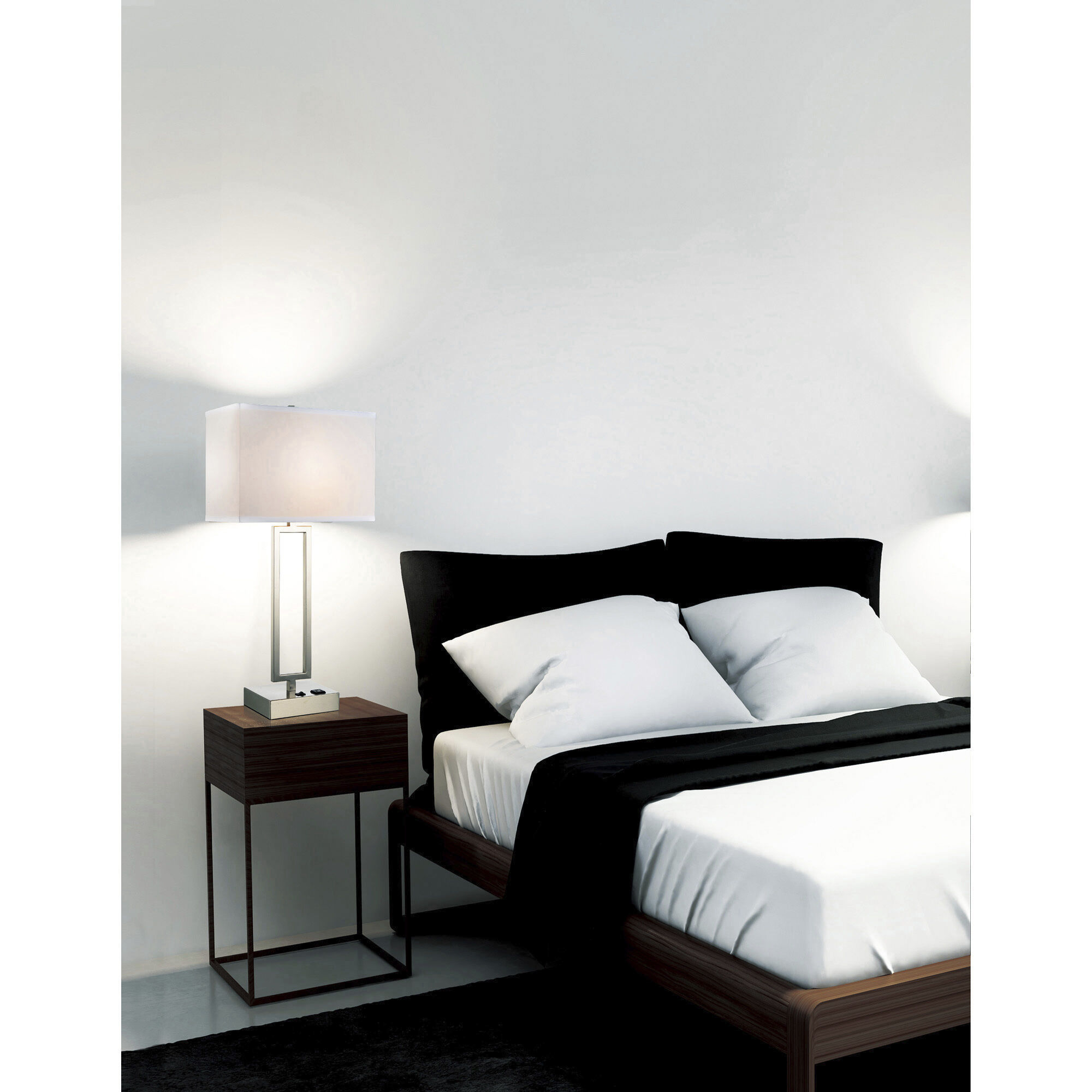 Torren 28 inch 60.00 watt Satin Nickel Table Lamp Portable Light