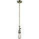 Franklin Restoration Cone LED 8 inch Antique Brass Mini Pendant Ceiling Light in Clear, Franklin Restoration