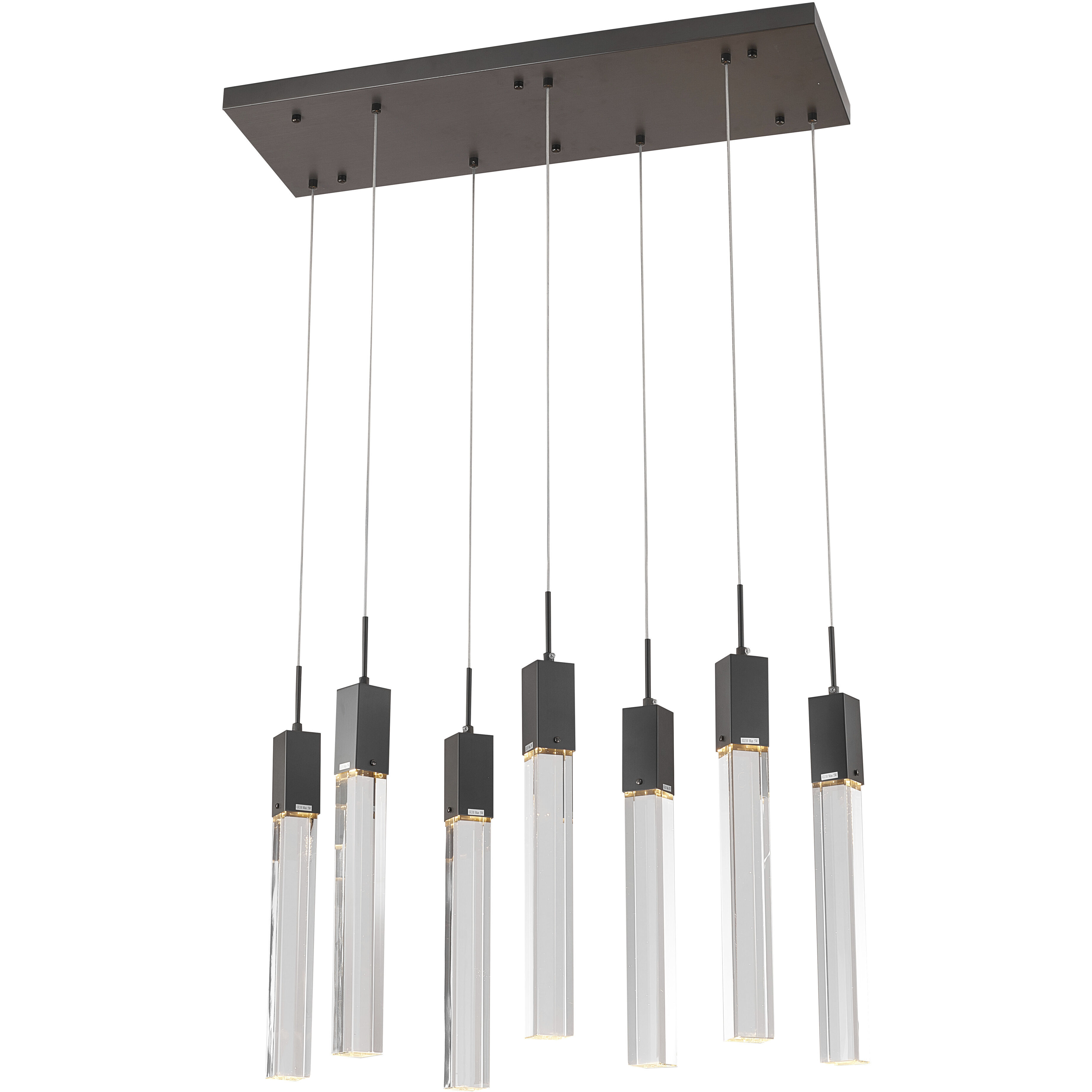 Canada 7 Light 35.4 inch Matte Black Island Lighting Ceiling Light