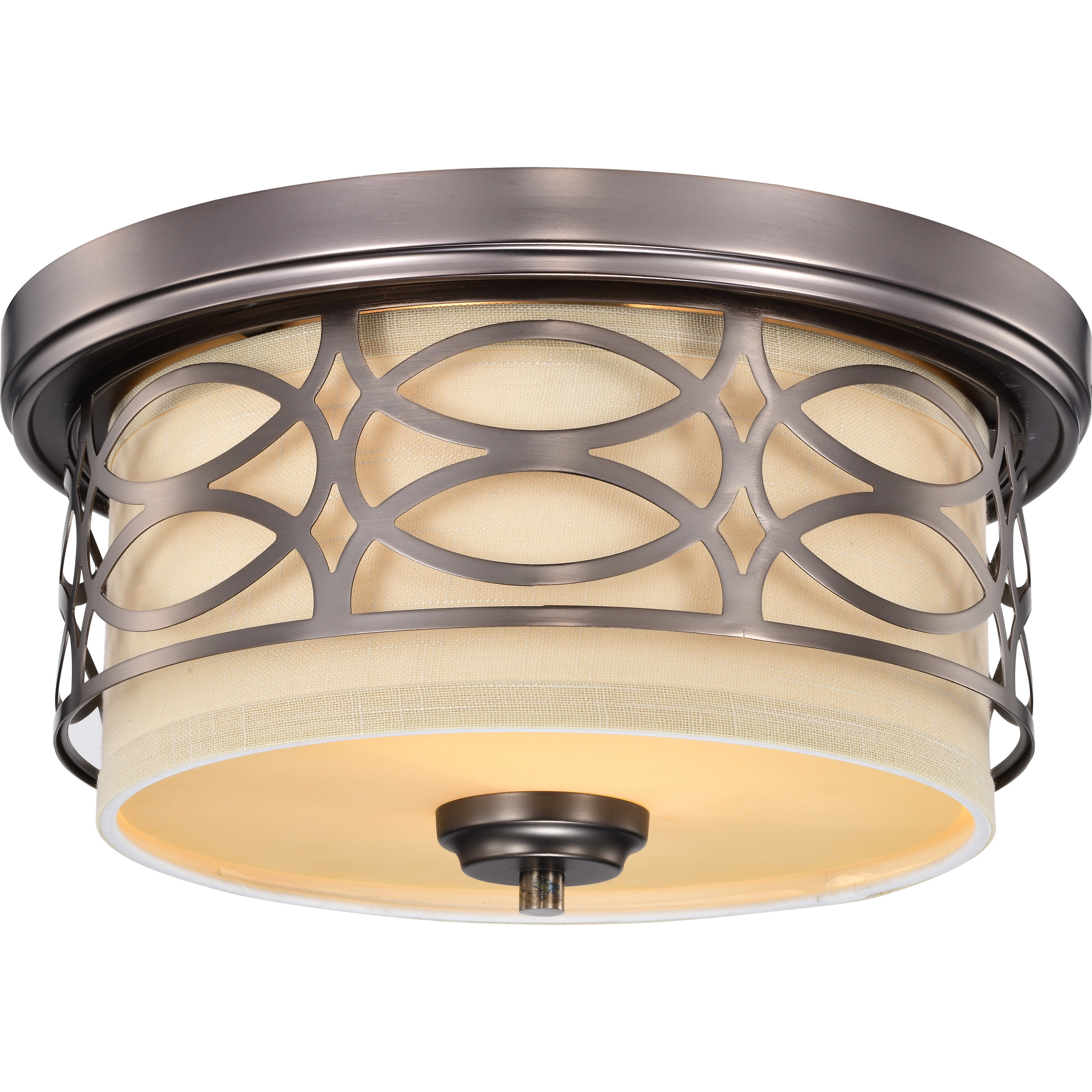 Harlow 2 Light 13.38 inch Hazel Bronze Flush Mount Ceiling Light