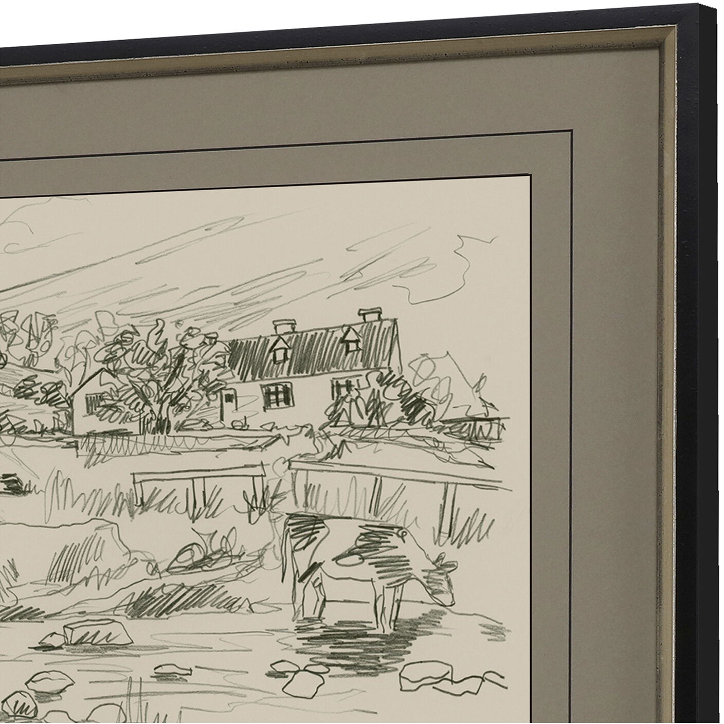 Sepia Scenes Sepia and Beige and Black and Neutral Framed Art