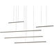 Chute Motion LED 13.75 inch Black Multi-Pendant Ceiling Light
