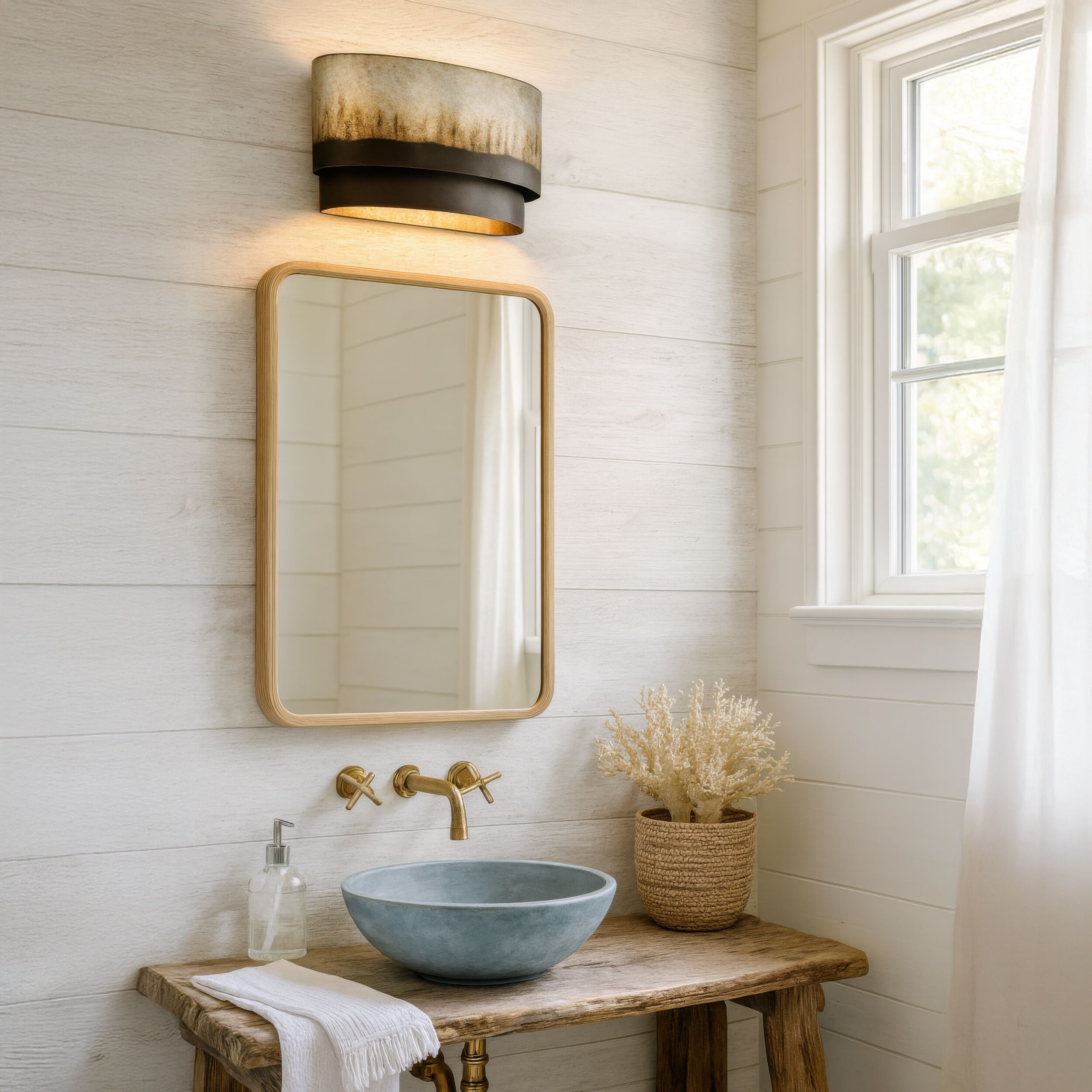 Cannery 2 Light 16 inch Ombre Galvanized Wall Sconce Wall Light