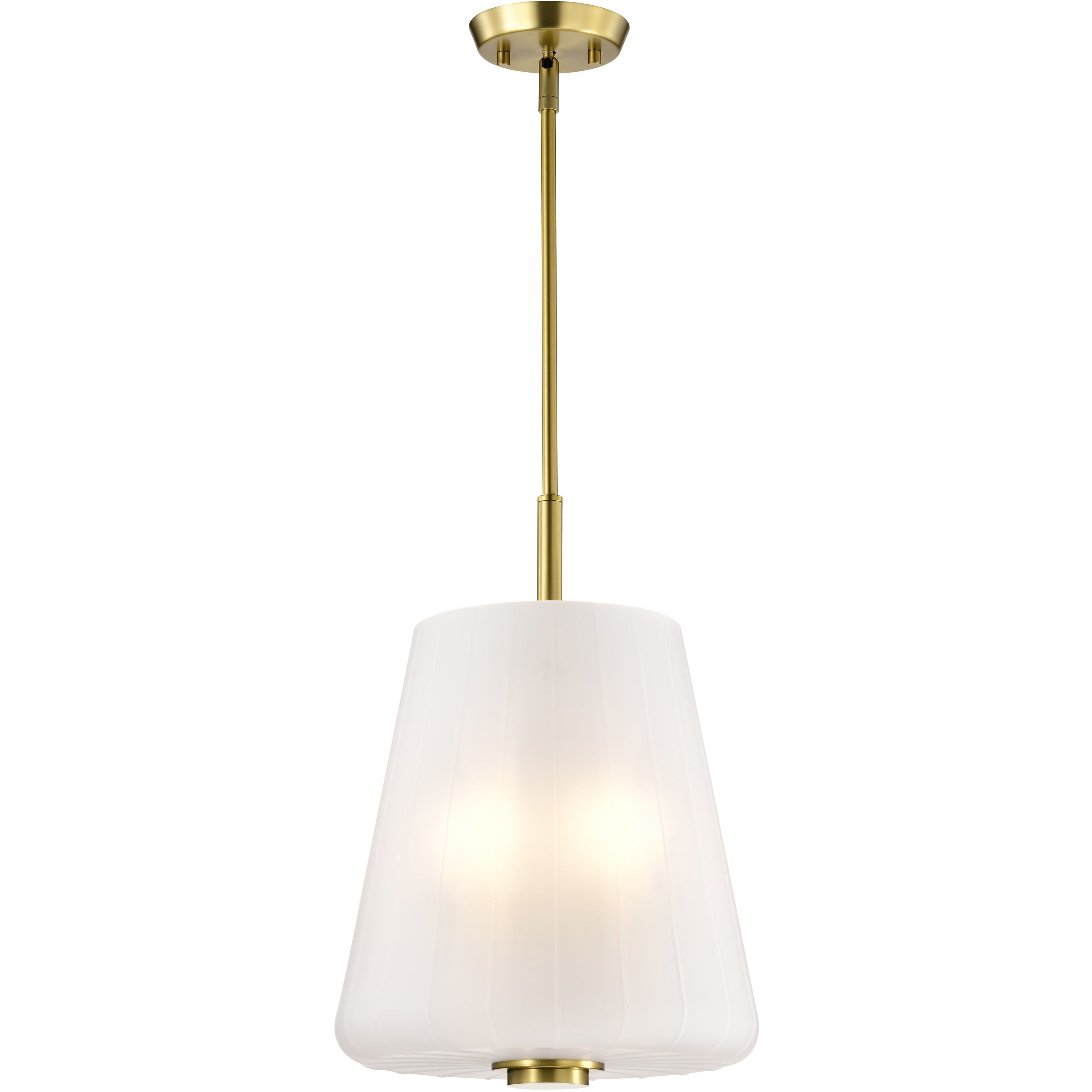 Lune 12 inch Vintage Brass Pendant Ceiling Light