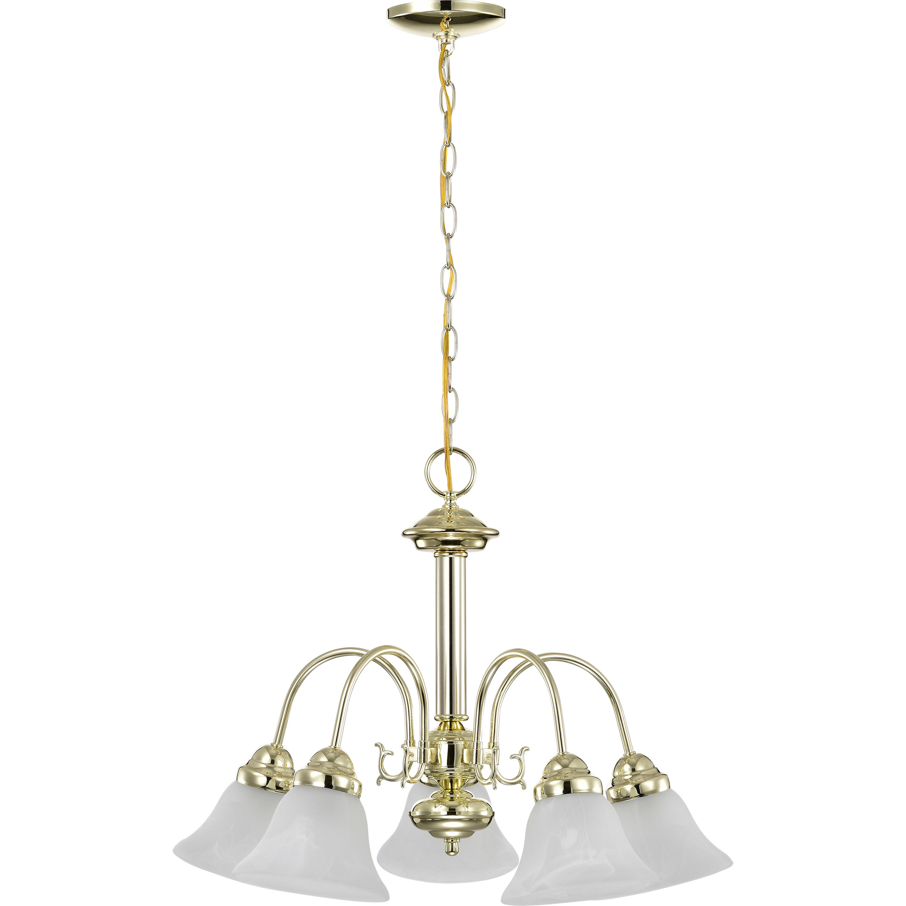Ballerina 5 Light 24 inch Polished Brass Chandelier Ceiling Light 