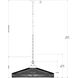 Maldives 5 Light 36 inch Satin Black Chandelier Ceiling Light