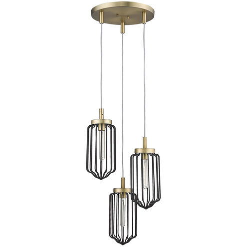 Reece 3 Light 17 inch Aged Brass Chandelier Ceiling Light