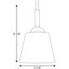 Arden 1 Light 6 inch Brushed Nickel Mini-Pendant Ceiling Light