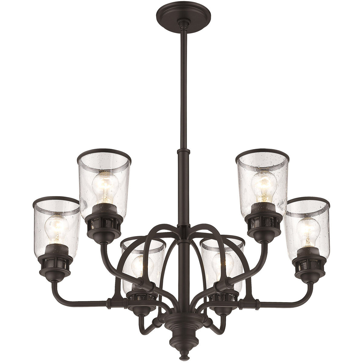 Lawrenceville 6 Light 26 inch Bronze Chandelier Ceiling Light