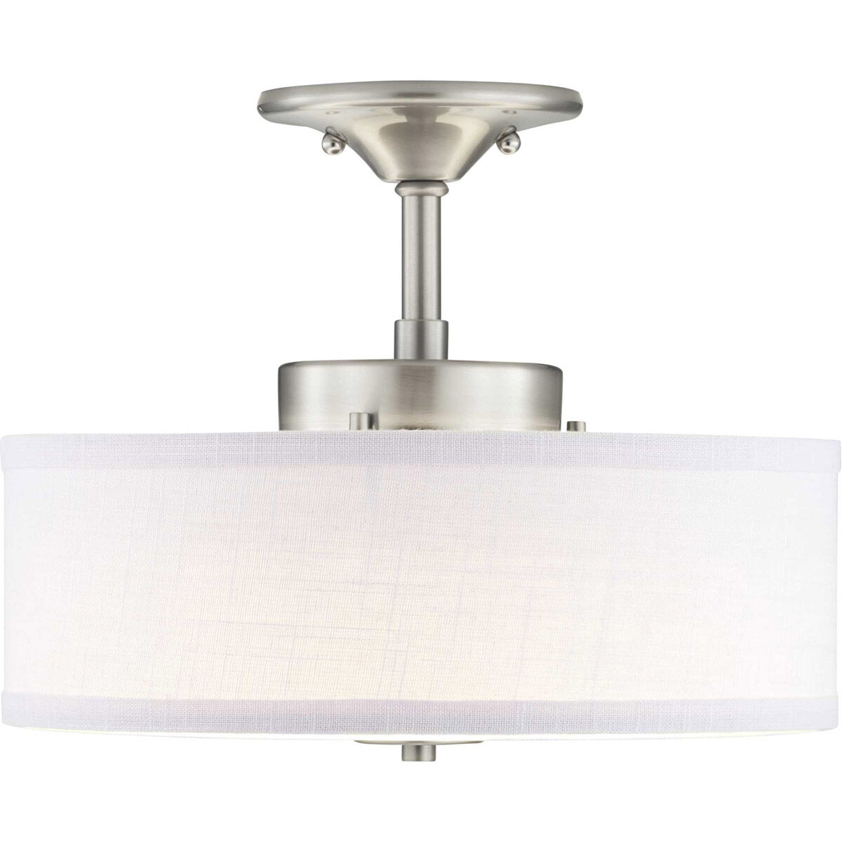 Inspire LED LED 13 inch Brushed Nickel Semi-Flush Mount Ceiling Light, Progress LED