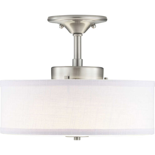 Inspire LED LED 13 inch Brushed Nickel Semi-Flush Mount Ceiling Light, Progress LED