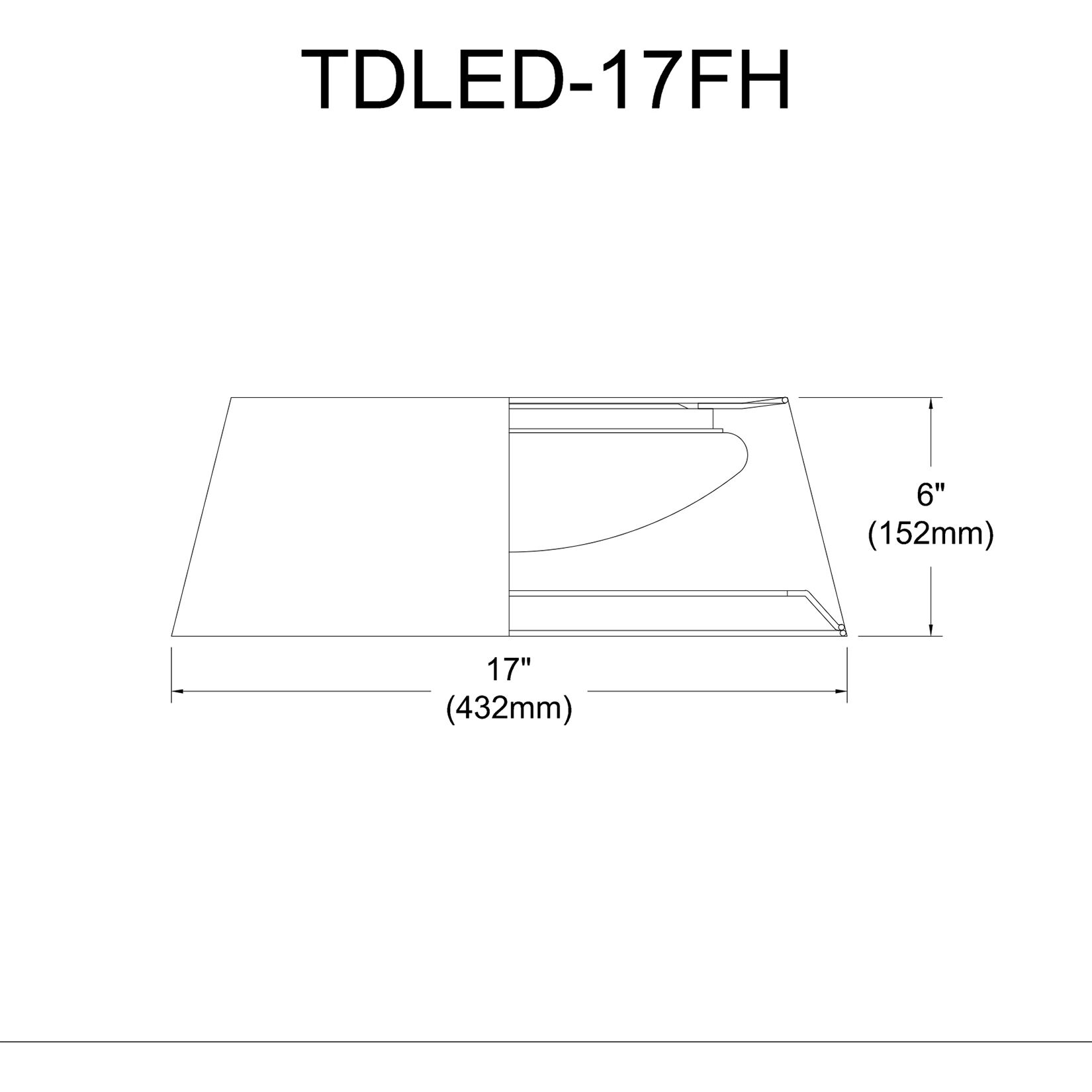 Modern LED 17 inch Black Flush Mount Ceiling Light