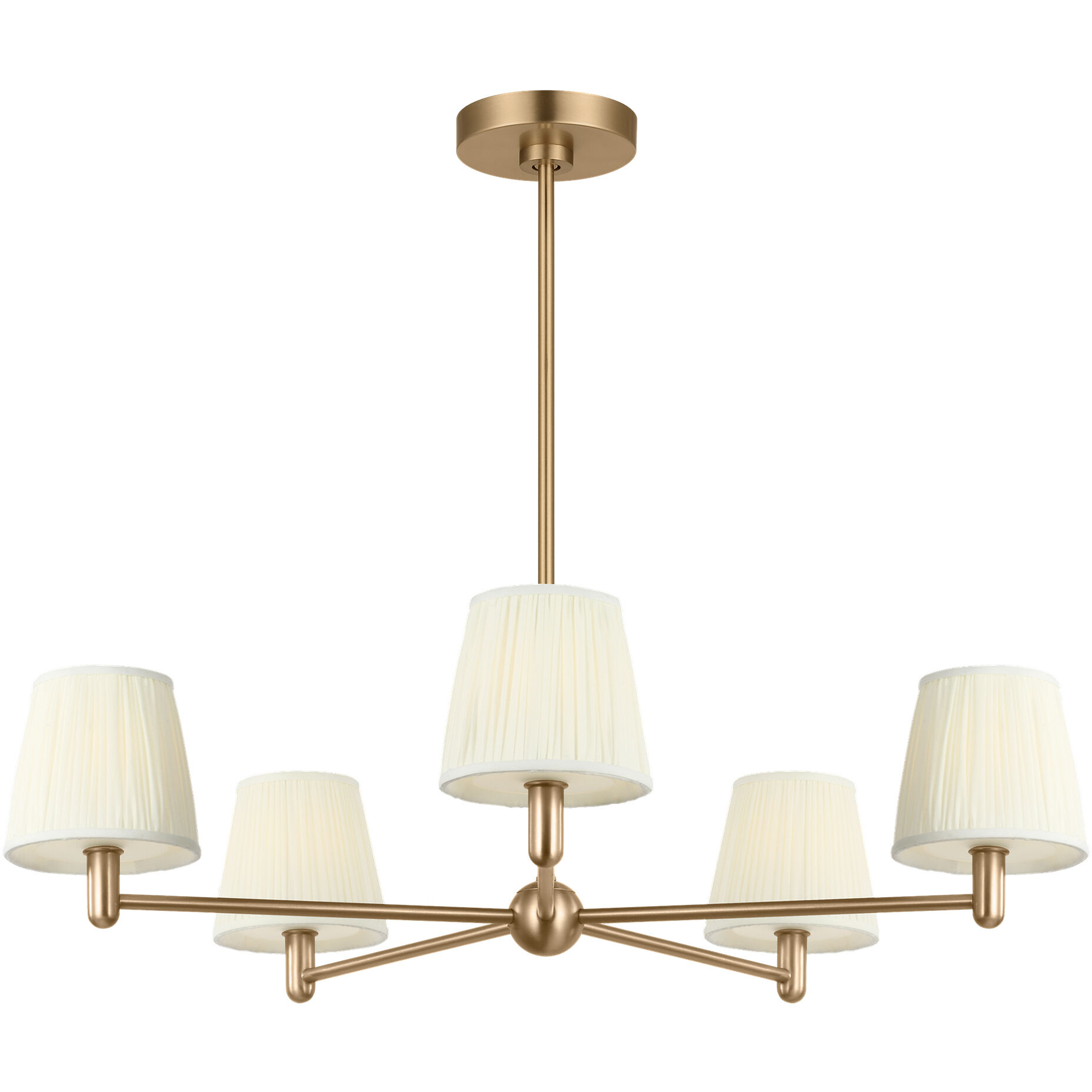 Vilera LED 33.25 inch Satin Brass Chandelier Ceiling Light