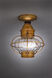 Onion 1 Light 9 inch Dark Brass Flush Mount Ceiling Light in Clear Seedy Glass