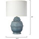 Kaya 26 inch 150.00 watt Blue Table Lamp Portable Light