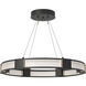 Aura 6 Light 28.9 inch Black Pendant Ceiling Light in Frosted