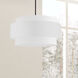 Priya 4 Light 30 inch Matte Black with White Chandelier Ceiling Light
