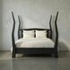 Patras Hand Rubbed Black Bed, Queen