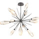 Aalto LED Graphite Chandelier Ceiling Light, Starburst