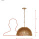 Urchin 1 Light 18 inch Gold Pendant Ceiling Light