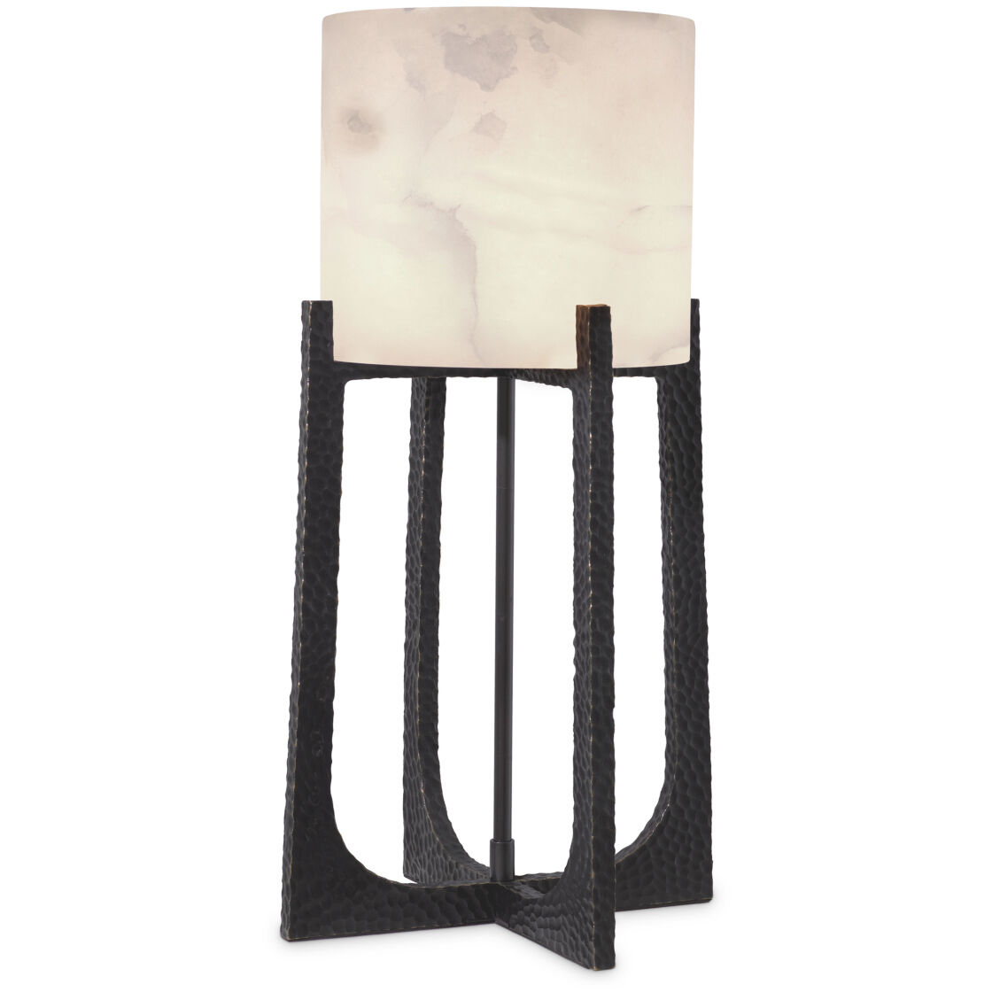 Fraser 22.24 inch 40 watt Bronze Highlight with Alabaster Table Lamp Portable Light, Small